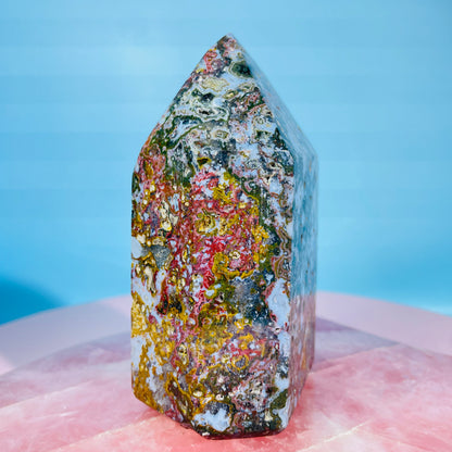 Agate + Ocean Jasper Chunky Medium Tower