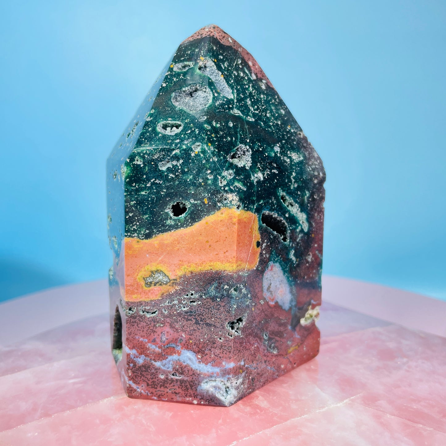Botryoidal Agate + Ocean Jasper Chunky Medium Tower