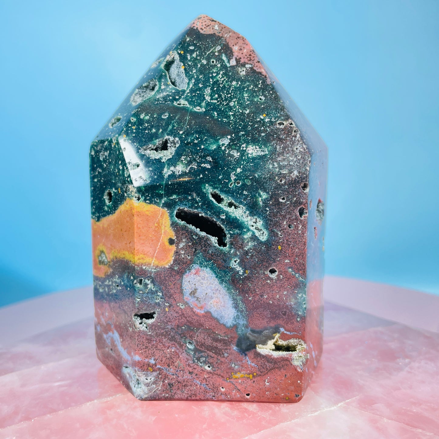 Botryoidal Agate + Ocean Jasper Chunky Medium Tower