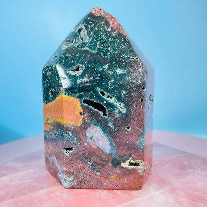 Botryoidal Agate + Ocean Jasper Chunky Medium Tower