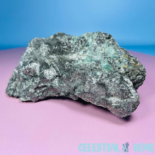 Emerald in Biotite Mica Medium Raw Chunk