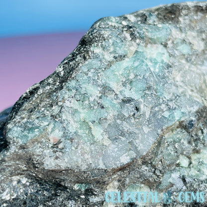 Emerald in Biotite Mica Medium Raw Chunk