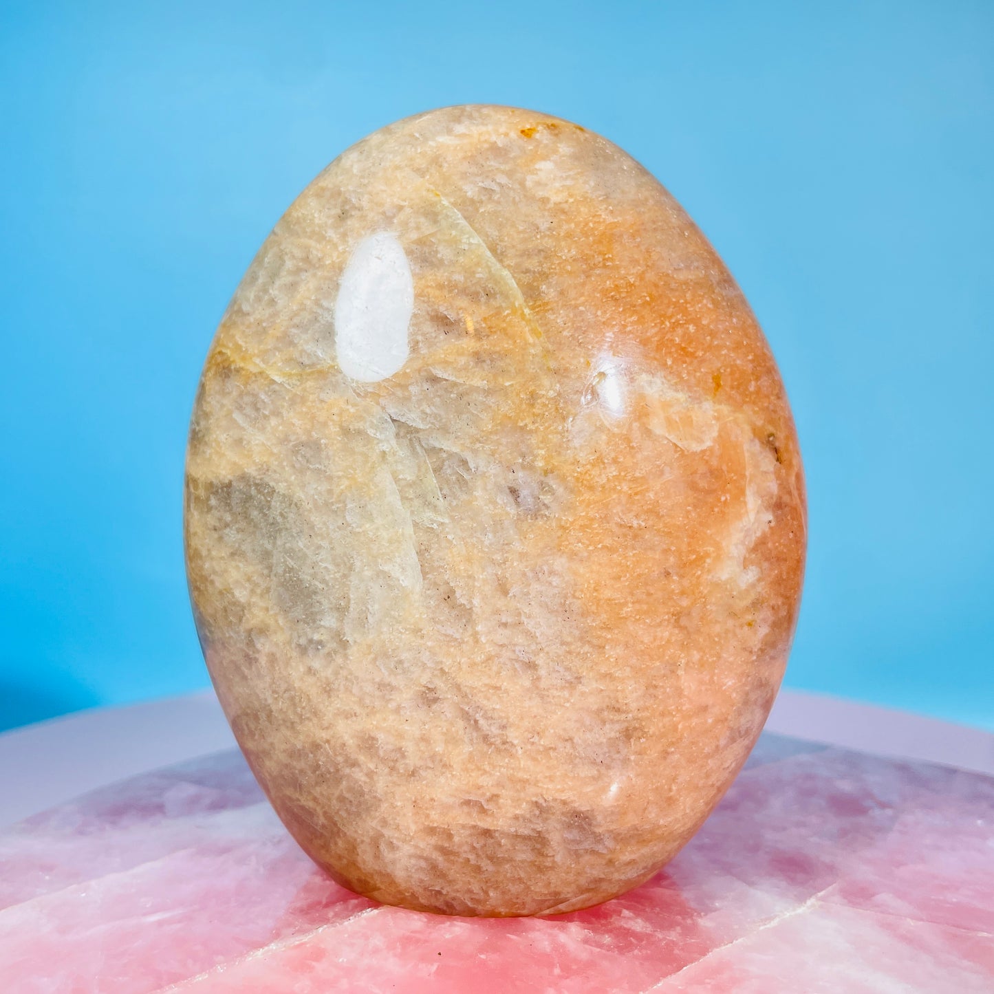 Peach Moonstone (Feldspar) Medium Freeform (Video)