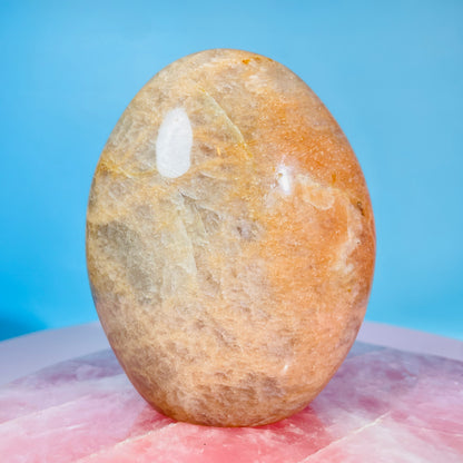 Peach Moonstone (Feldspar) Medium Freeform (Video)