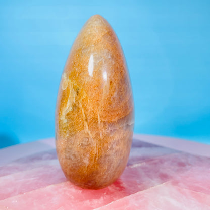 Peach Moonstone (Feldspar) Medium Freeform (Video)