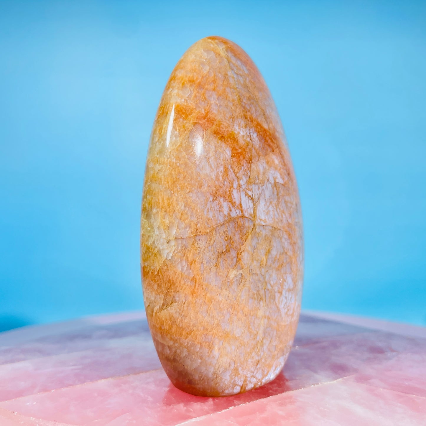 Peach Moonstone (Feldspar) Medium Freeform (Video)