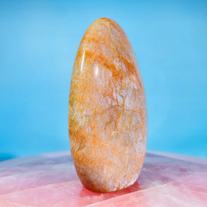 Peach Moonstone (Feldspar) Medium Freeform (Video)