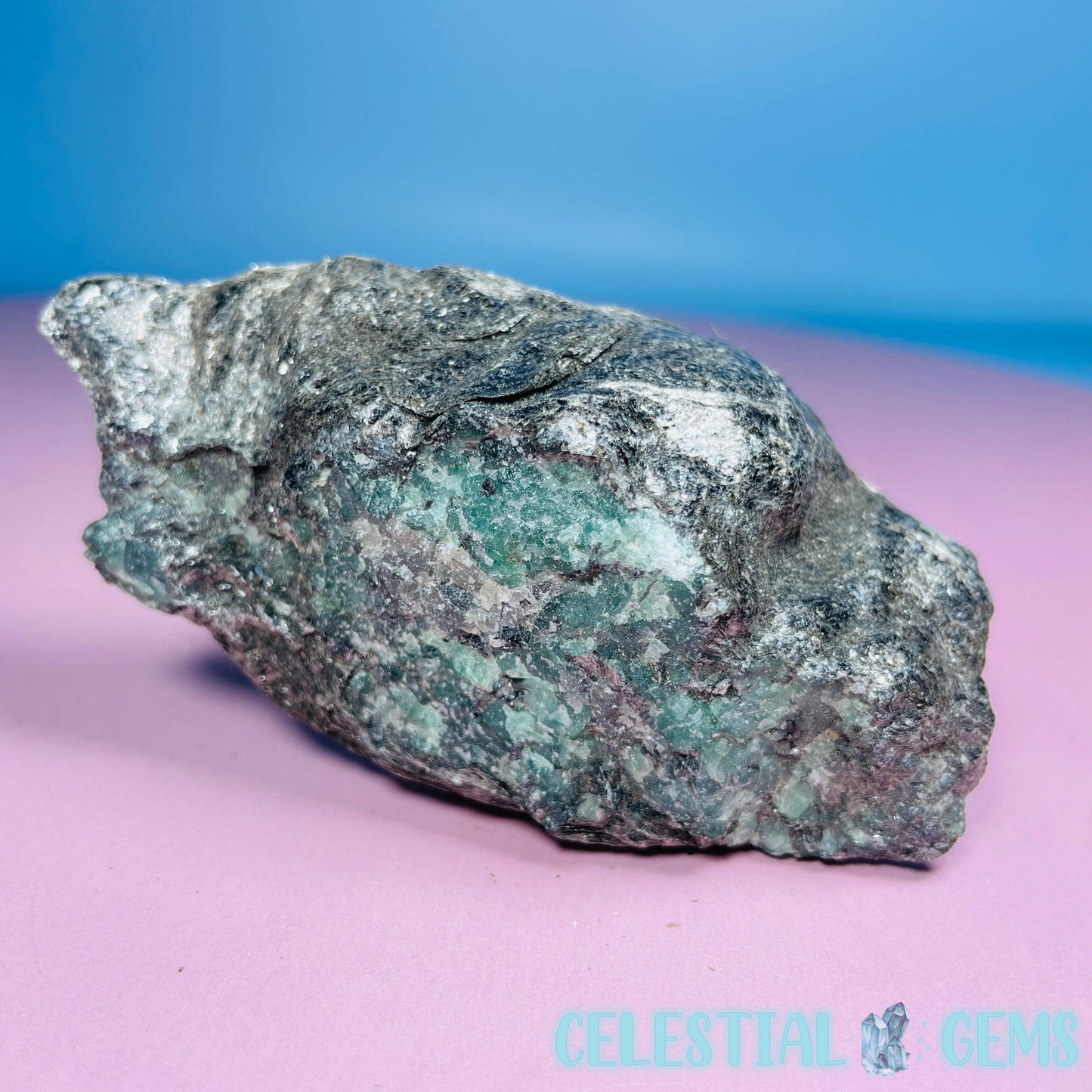 Emerald in Biotite Mica Small Raw Chunk