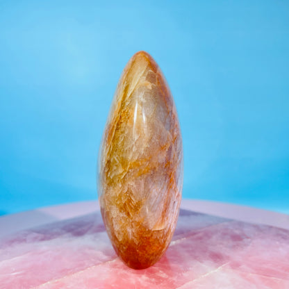 Peach Moonstone (Feldspar) Small Freeform (Video)