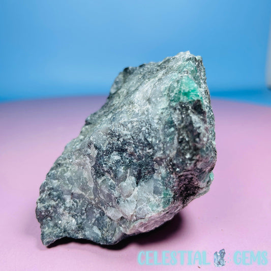 Emerald in Biotite Mica Medium Raw Chunk