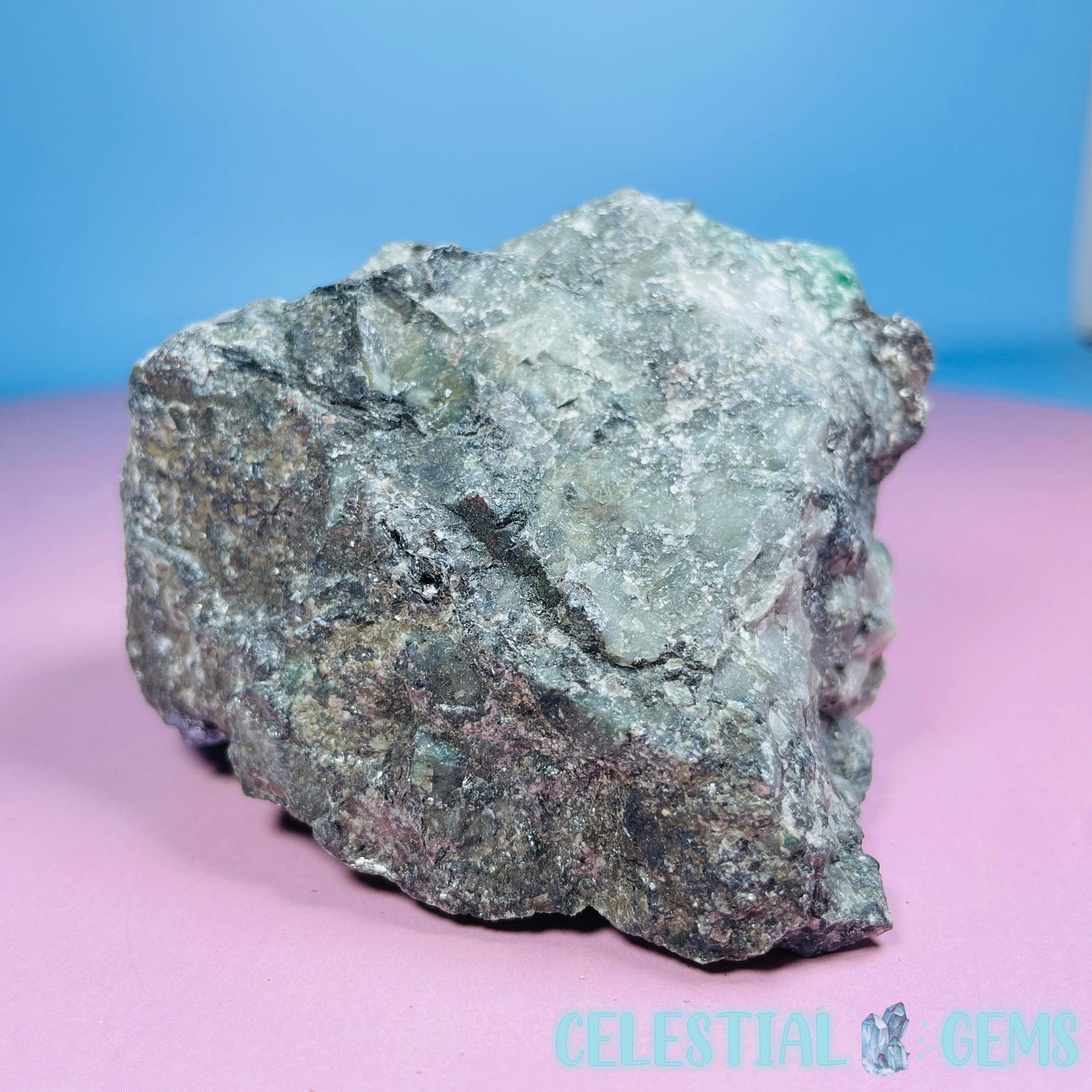 Emerald in Biotite Mica Medium Raw Chunk