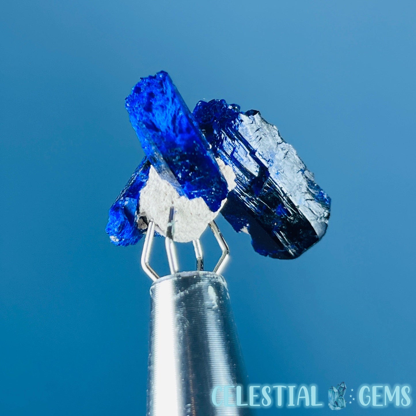 Grade A Gem Azurite Crystalline Cluster Mini Specimen (Video)