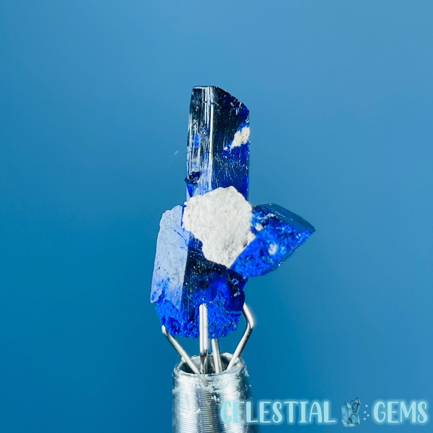 Grade A Gem Azurite Crystalline Cluster Mini Specimen (Video)