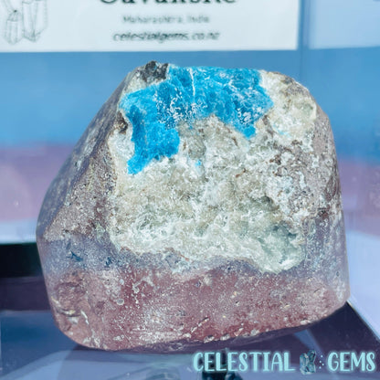 Rare Cavansite on Heulandite Small Specimen in Box