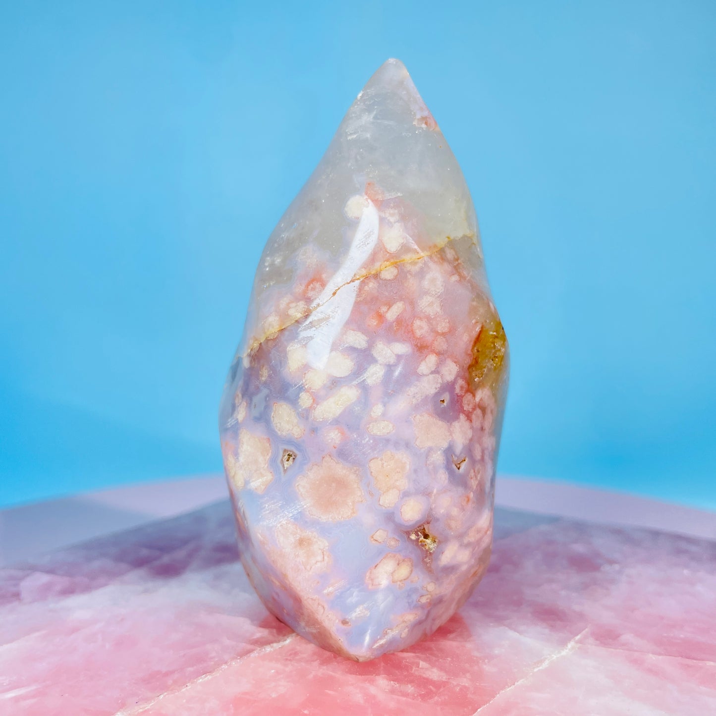 Flower Agate Small Flame Freeform