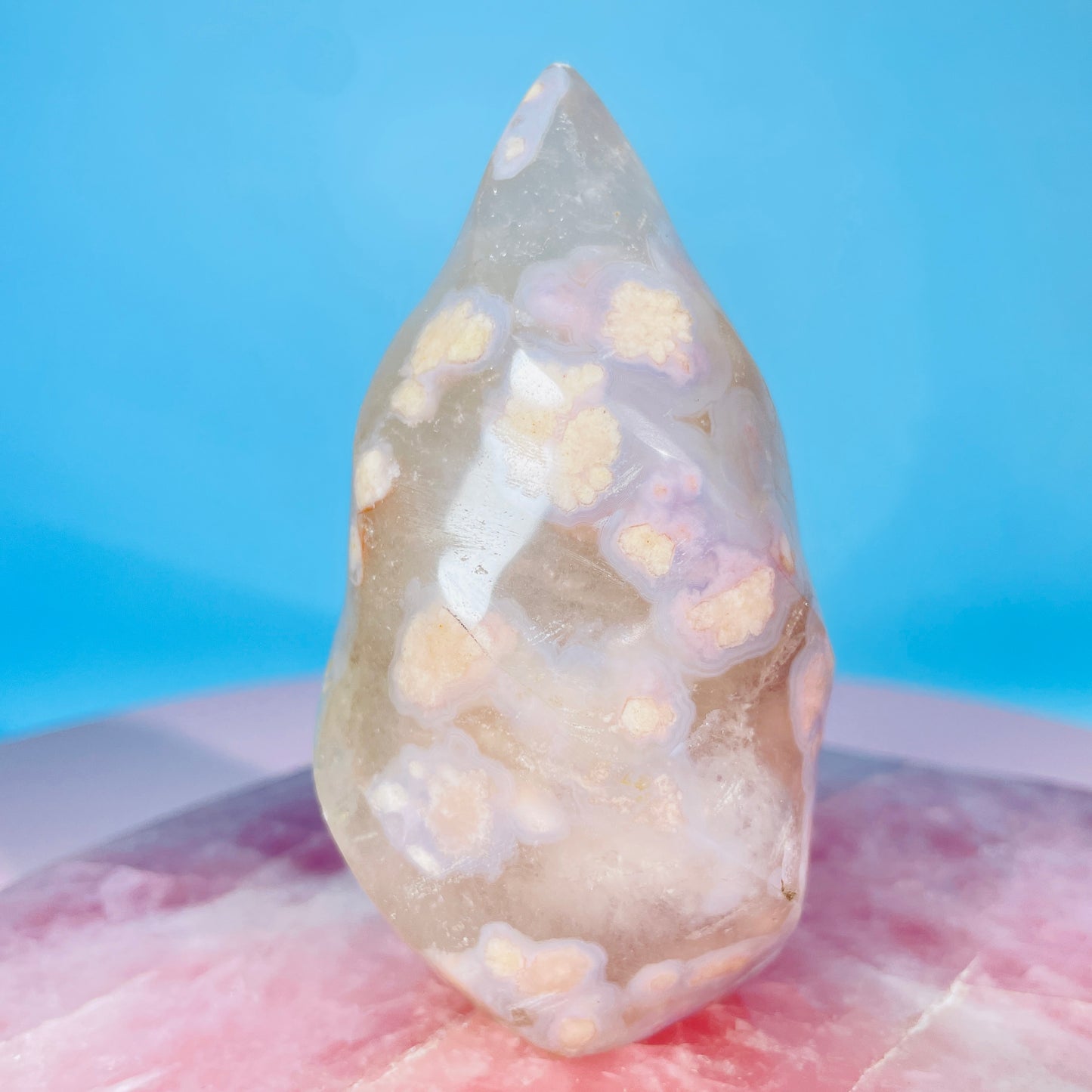 Flower Agate Small Flame Freeform