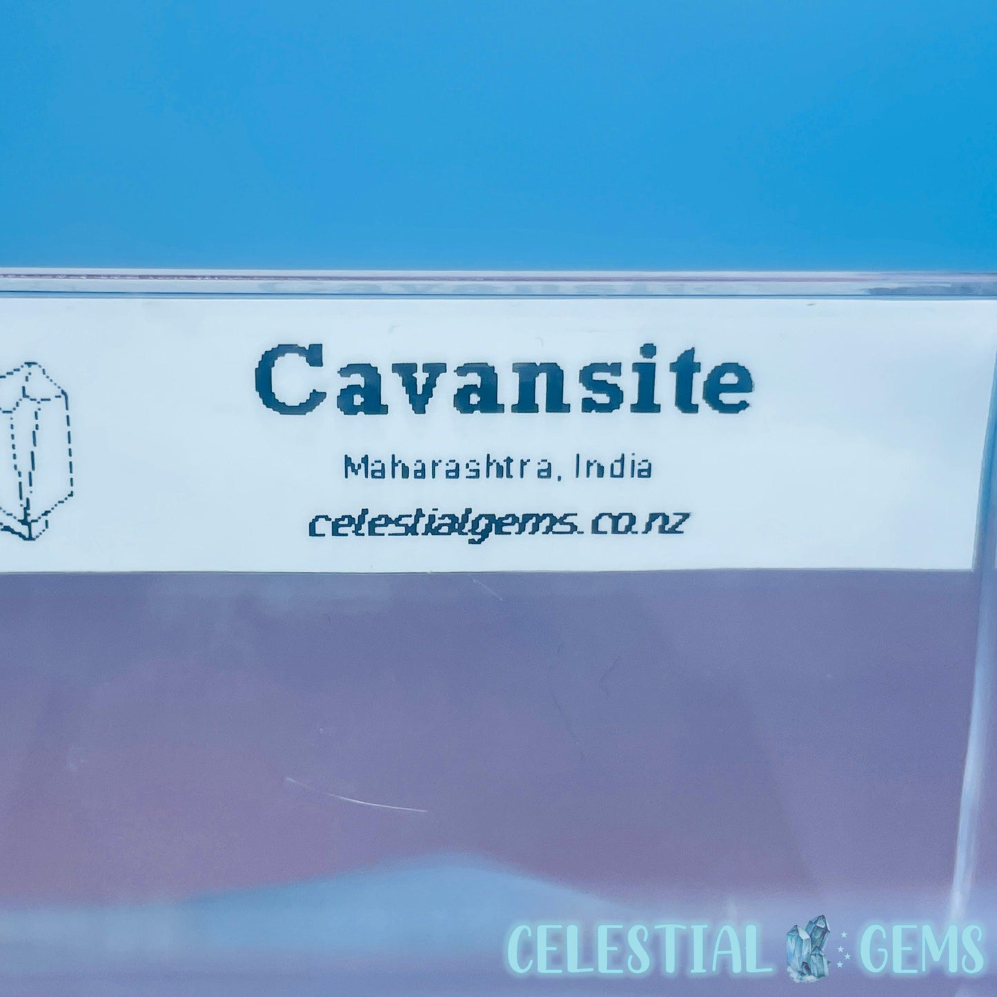 Rare Cavansite on Heulandite Small Specimen in Box