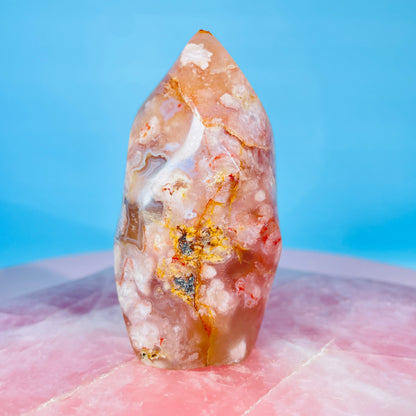 Flower Agate Small Flame Freeform