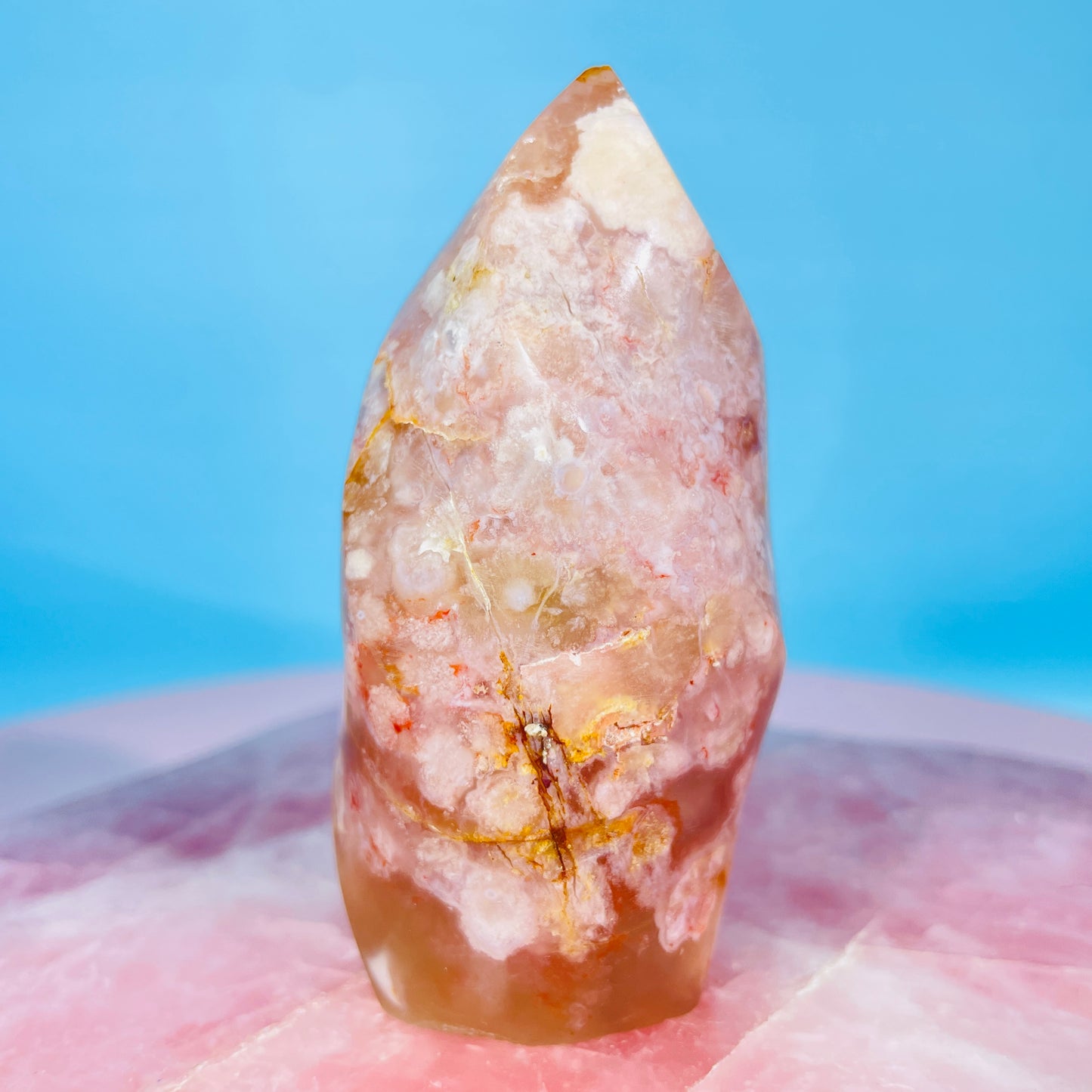 Flower Agate Small Flame Freeform