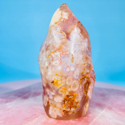 Flower Agate Small Flame Freeform