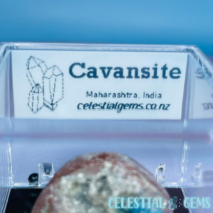 Rare Cavansite on Heulandite Mini Specimen in Box