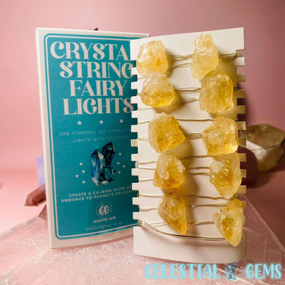 Crystal String Fairy Lights - Citrine (HT)