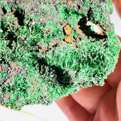 Velvet Silky Malachite Medium Raw Cluster Specimen (Video)