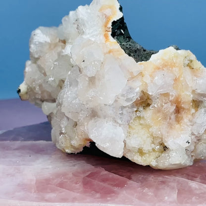 Peach Heulandite Cluster Geode Medium Freeform