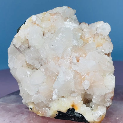 Peach Heulandite Cluster Geode Medium Standing Freeform