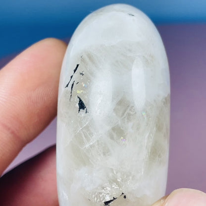 Rainbow Moonstone Palmstone (Video)