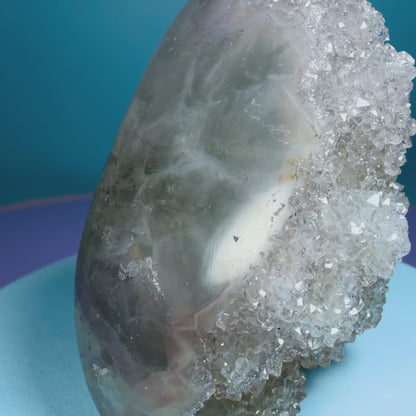 Sugar Quartz Small Semi-Polished Cluster Freeform (Video)
