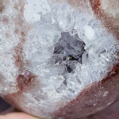 Druzy Pink Amethyst + Quartz XL Sphere