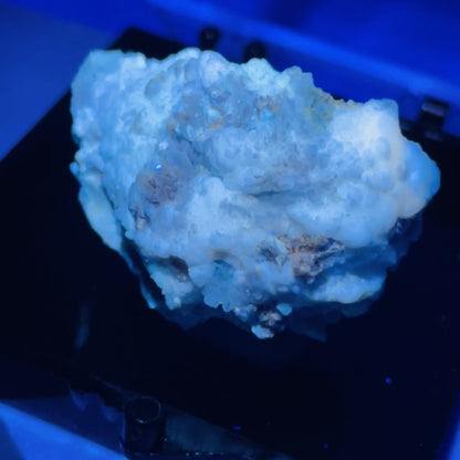 Gypsum + UV Phosphorescent Aragonite Small Specimen in Box (Video)