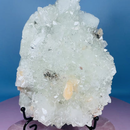 A Grade Diamond Apophyllite + Peach Stilbite + Heulandite Large Cluster