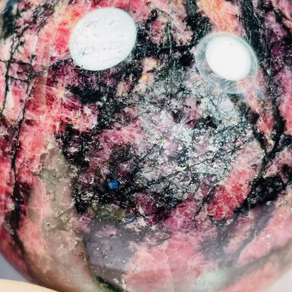 High Grade Rhodonite + Quartz Medium Sphere