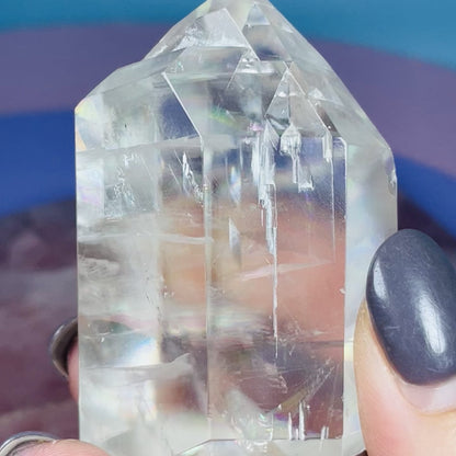 High Grade Optical White Calcite Small Freeform (Video)