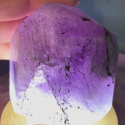 Rare Purple Scapolite Large Polished Crystal Specimen