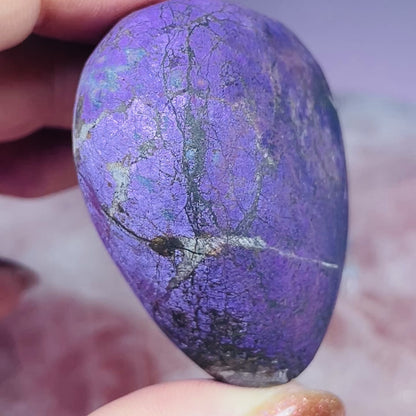 Purpurite Heart Medium Carving (Video)