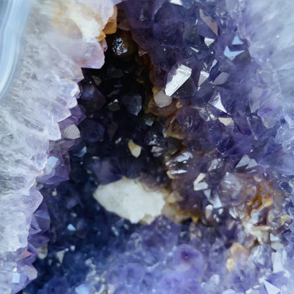 Amethyst + Agate + Calcite Large Geode Cave (Video)