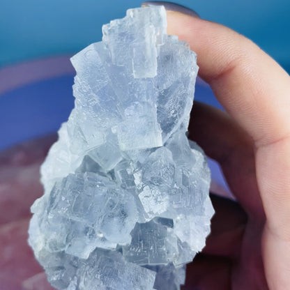 Blue Cubic Fluorite Medium Cluster Specimen