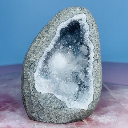 Mixed Zeolite Druzy Geode Medium Standing Freeform