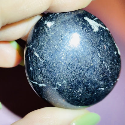 Rare Covellite Metallic Palmstone with Pink Fire Flash! (Video)