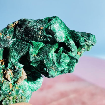 Velvet Silky Malachite Medium Raw Cluster Specimen (Video)