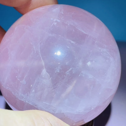 Rose Quartz Medium Sphere (Star Flash in Video!)