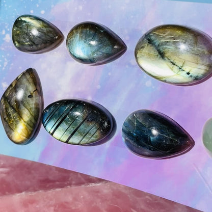 Labradorite Multi-Coloured Cabochon Set (Video)