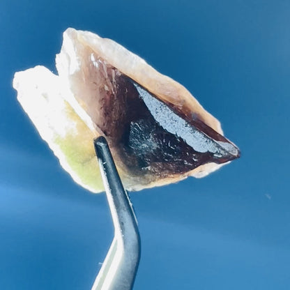 Rare Axinite Shard Gemstone Specimen with Pleochroism (Video)