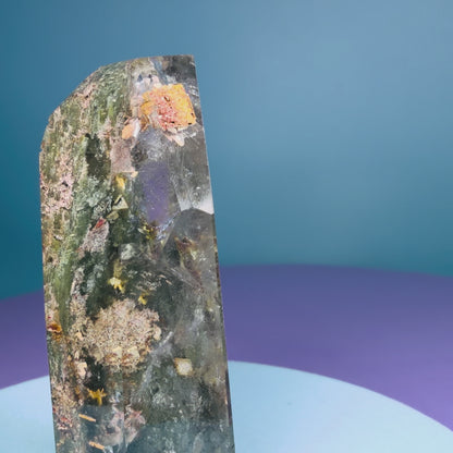Green Amphibole Garden Quartz Small Tower