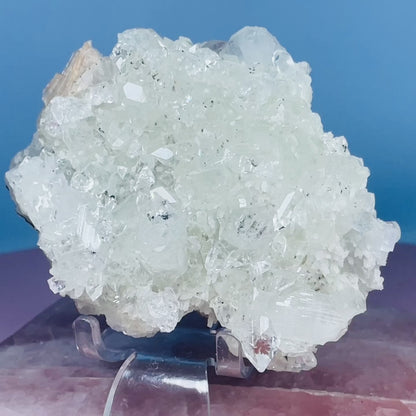 A Grade Diamond Apophyllite + Peach Stilbite Medium Cluster