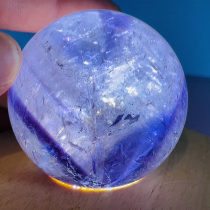 High Grade 'Trapiche' Phantom Amethyst Medium Sphere (Video)