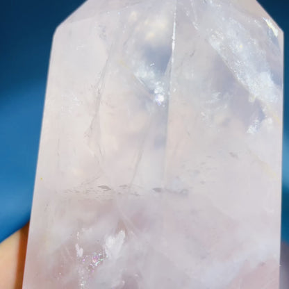 High Grade Rose Quartz Large Chunky Tower (Video)